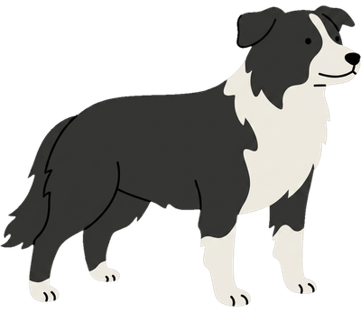 Silhouette mittelgroßer Hund