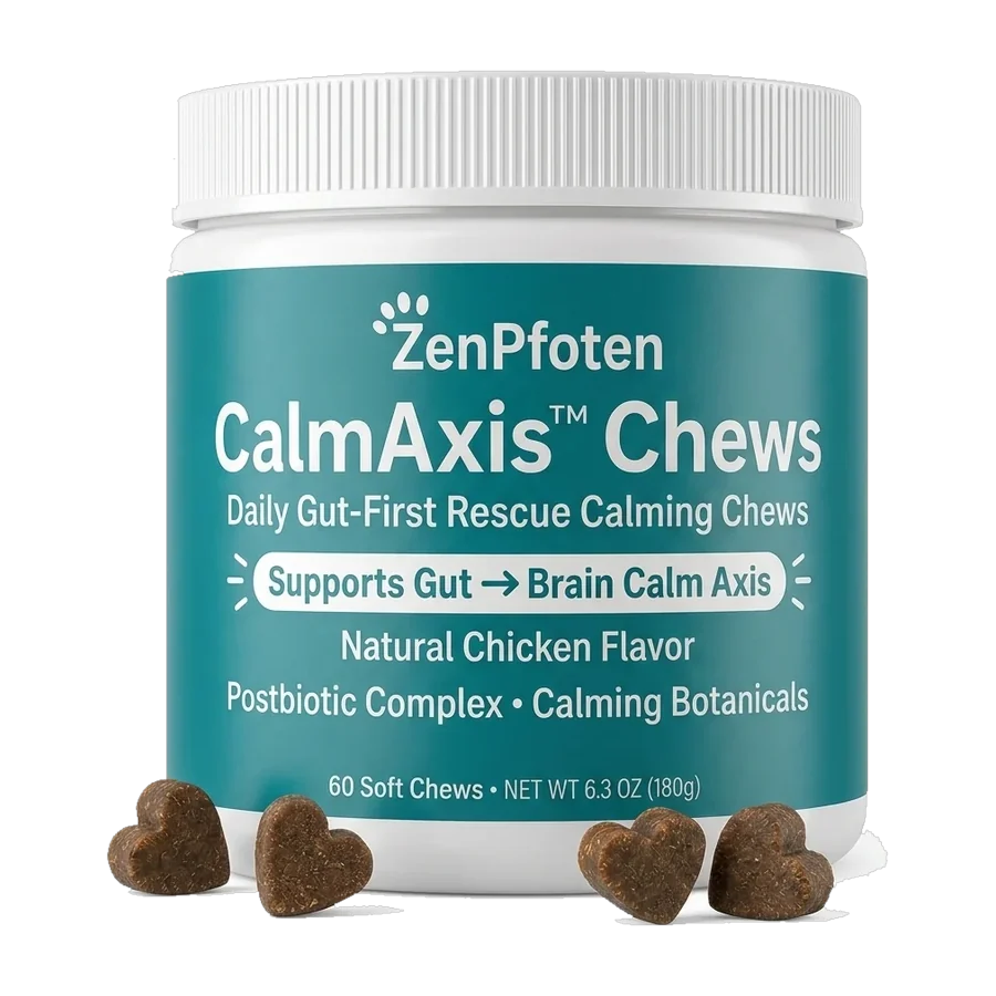 Eine Dose CalmAxis Chews von ZenPfoten.